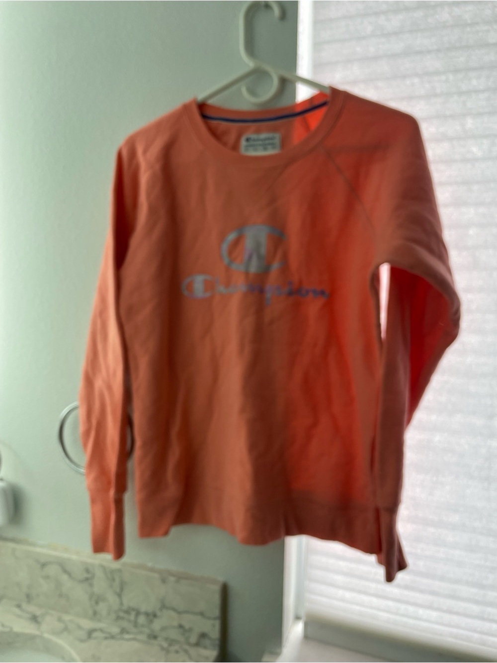 Champion Kids' Long Sleeve Sweatshirt - Coral Orange